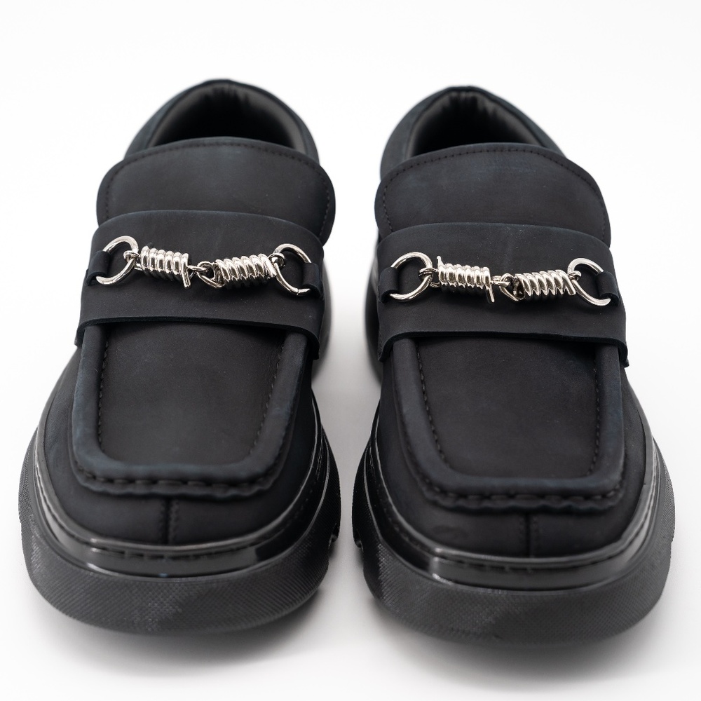 size 41 (8us) - Burberry Wire Creeper Black grey Clamp On - Picture 2 of 13